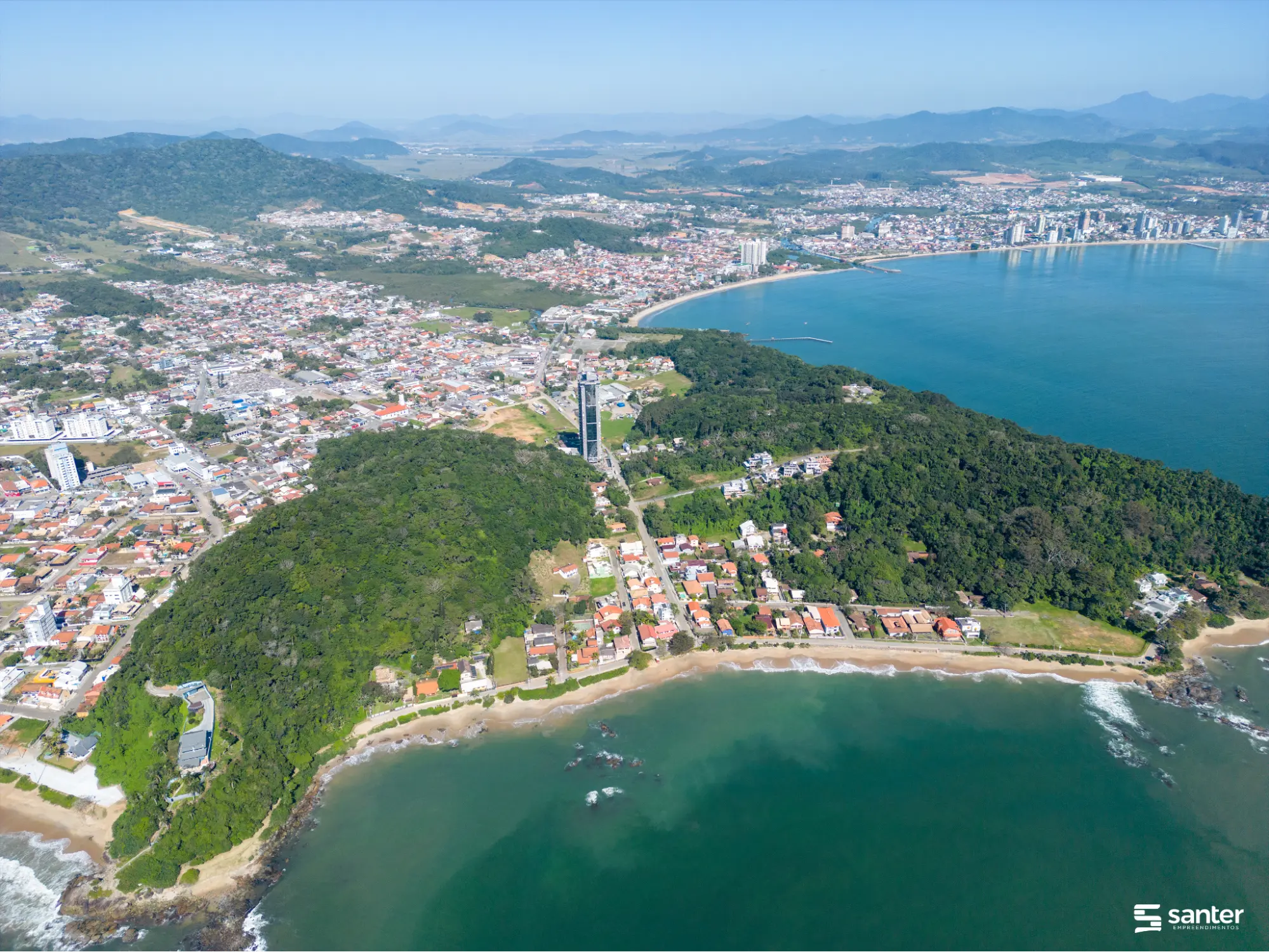 Vista aérea de Penha, Santa Catarina